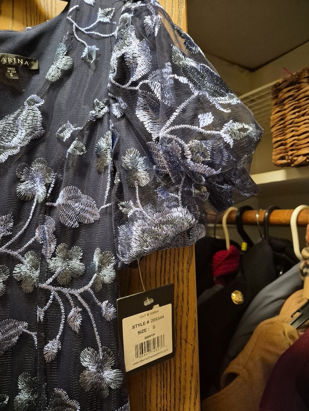 Marina msrp $149 Floral Embroidered Midi Dress - Picture 7 of 10